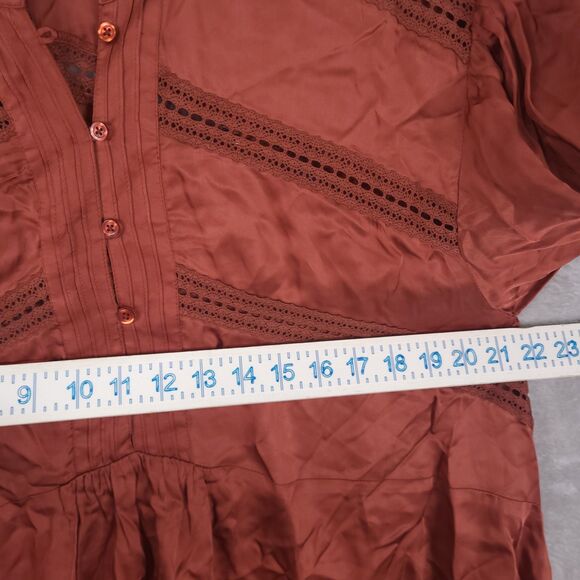 Jen’s Pirate Booty Stevie Top Tunic Sz M Cottagecore Long Balloon Sleeve Peasant - Picture 4 of 11